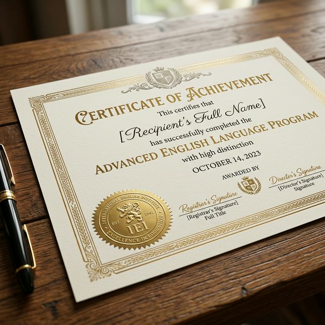 Certificado de inglés